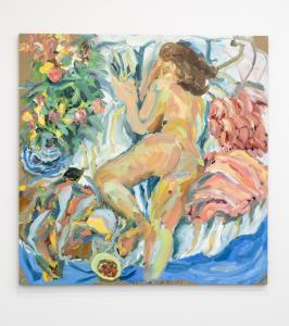 Sophie Westerlind, Spring, olio su tela, 120 x 120 cm, 2020